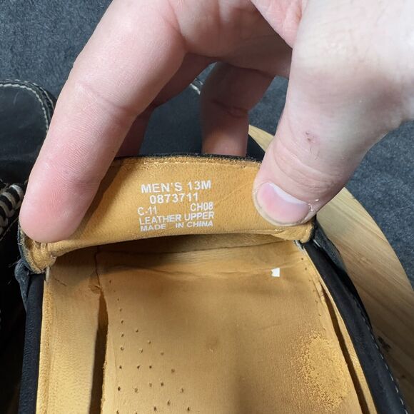 Sperry Gold Cup‎ Mens Penny Loafer Shoes Size 13 Black Leather Slip On - Picture 10 of 10